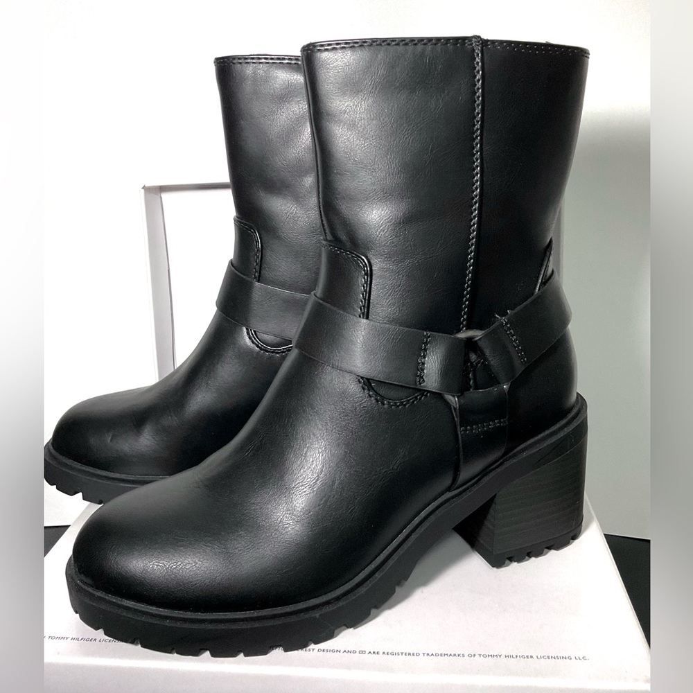 Black Leather Ankle Boots